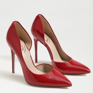 Sam Edelman- Red Patten Leather Stiletto Heels